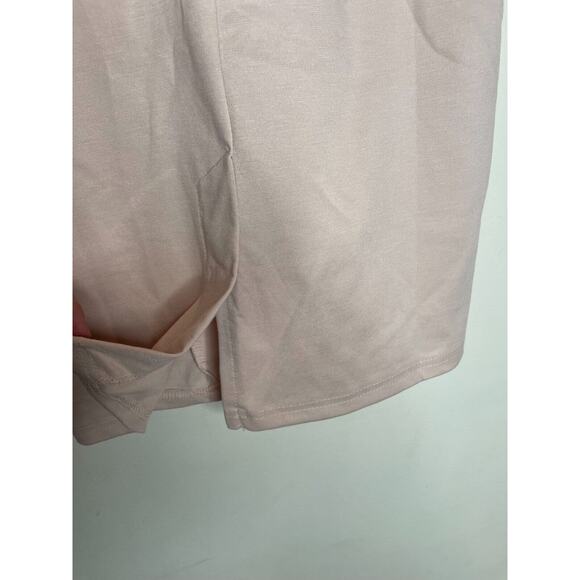 Oxiuly Fashion Womens Ruffle Crew Neck A-Line Dress Short Sleeve Size S Pink NWT - Picture 4 of 8